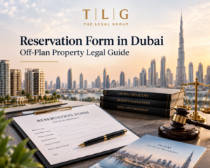 Reservation form for off-plan property purchase in Dubai