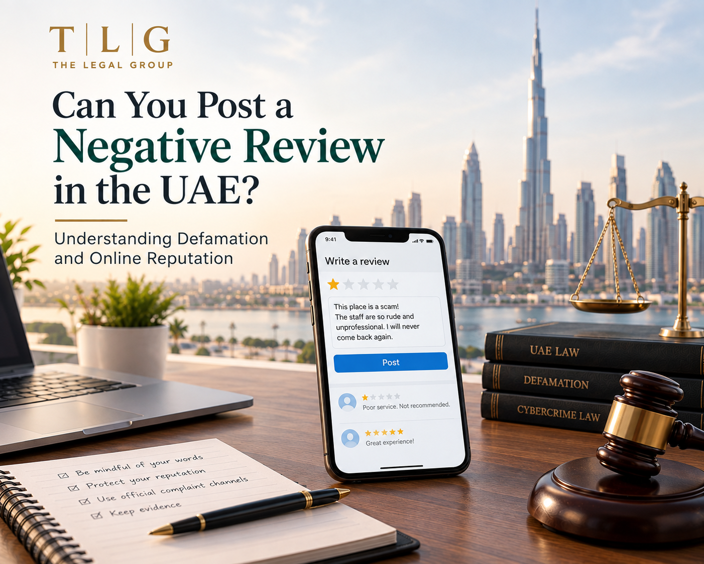 Negative reviews and defamation law in the UAE